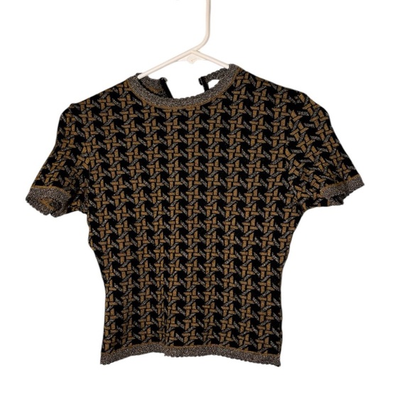 Dior Tops - Christian Dior Medium Brown Trotter Print Top
